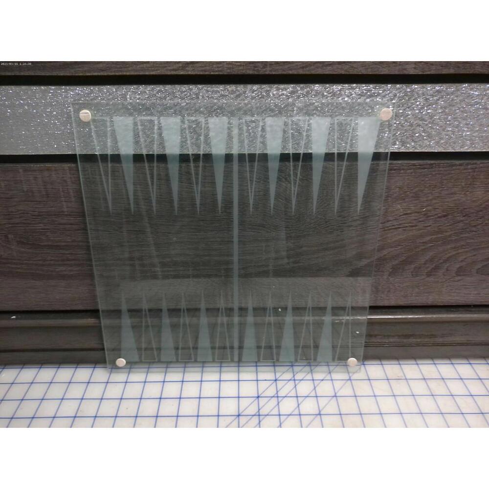 Glass Backgammon Board 13.75” Frosted Design Modern Game Board Only